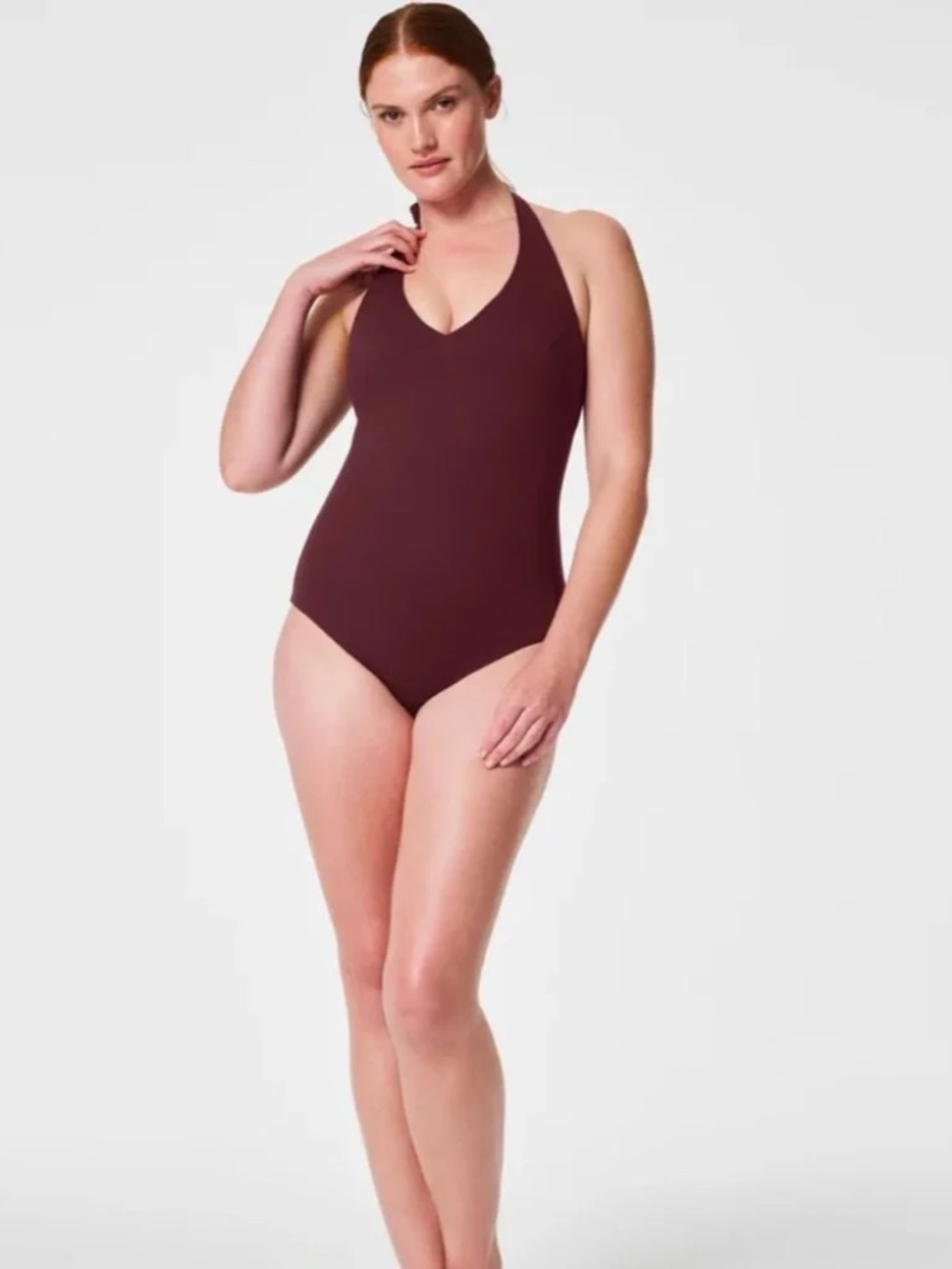 NWT SPANX PIQUE SHAPING HALTER ONE PIECE SWIMSUIT, 2X